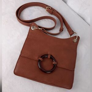 Elegant Steve Madden Brown Leather Crossbody Bag